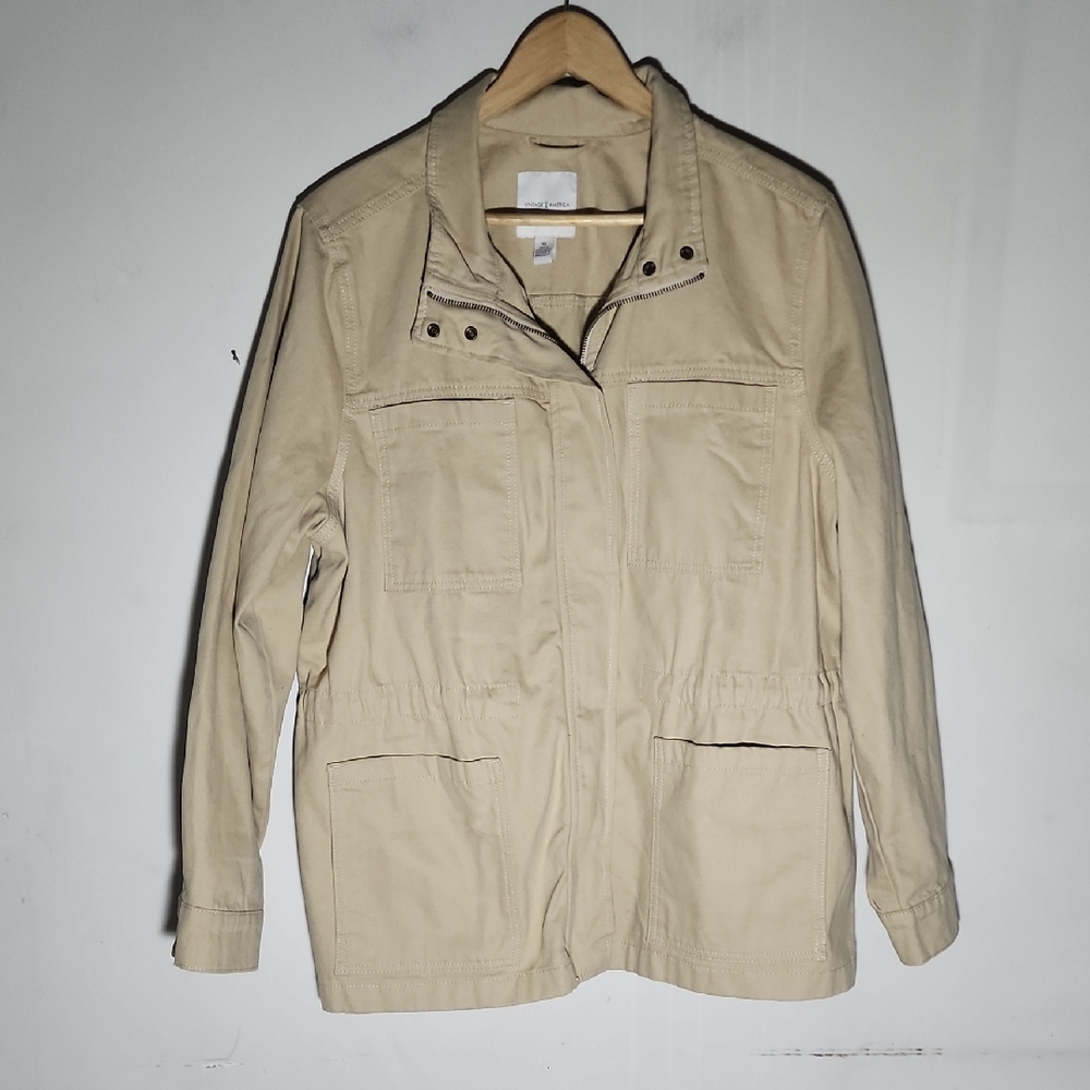 Vintage America Beige Utility Jacket